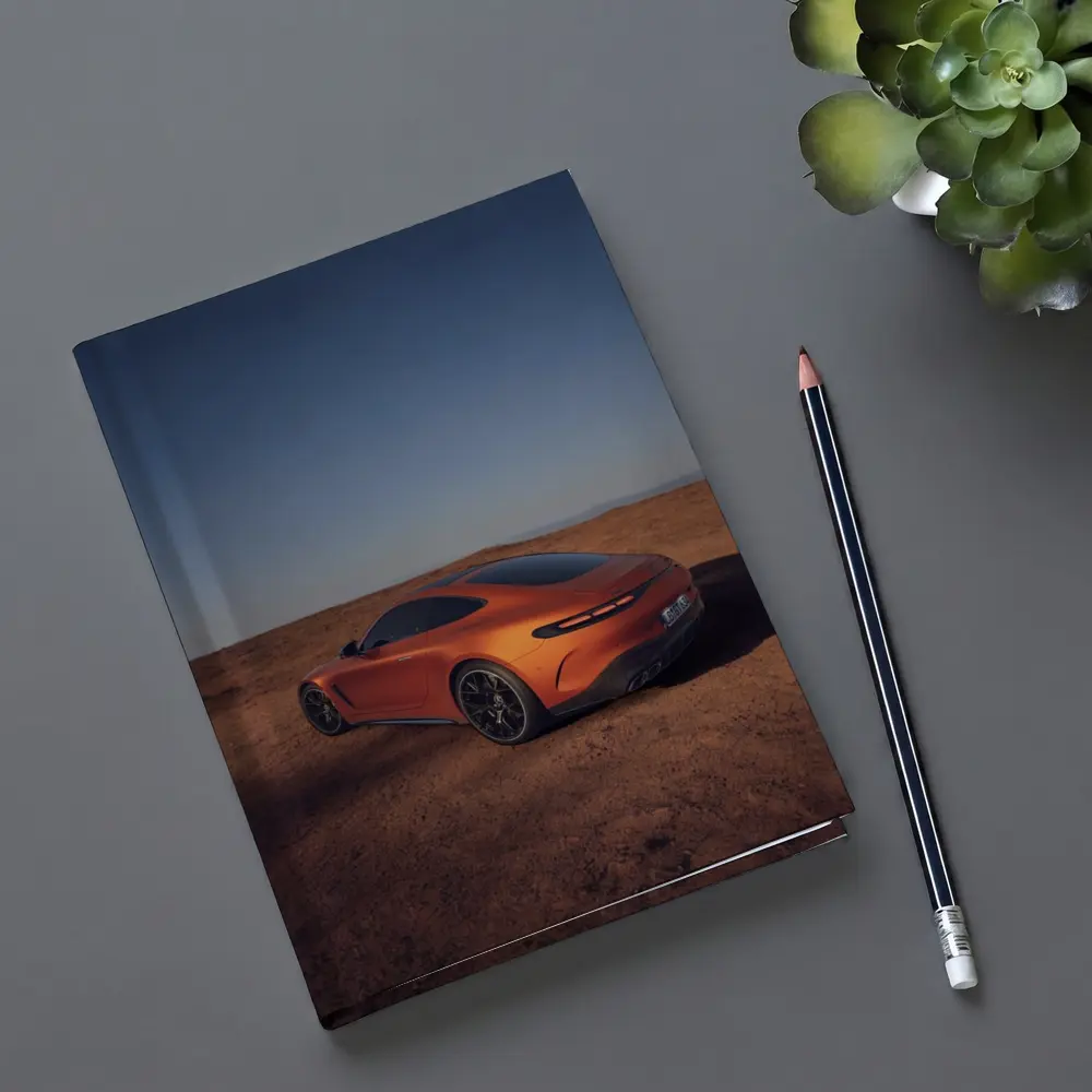 Mercedes AMG GT Orange Desert Landscape – Notebooks