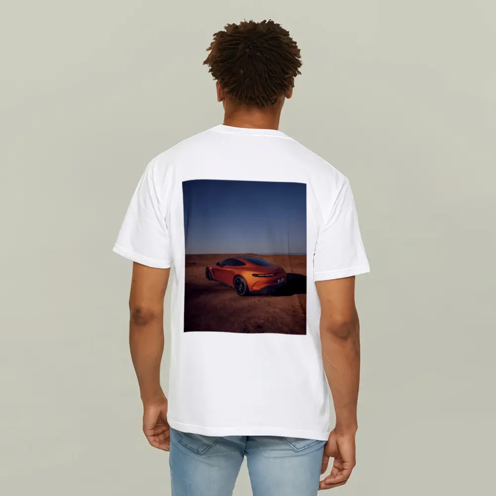 Mercedes AMG GT Orange Desert Landscape – T-Shirts