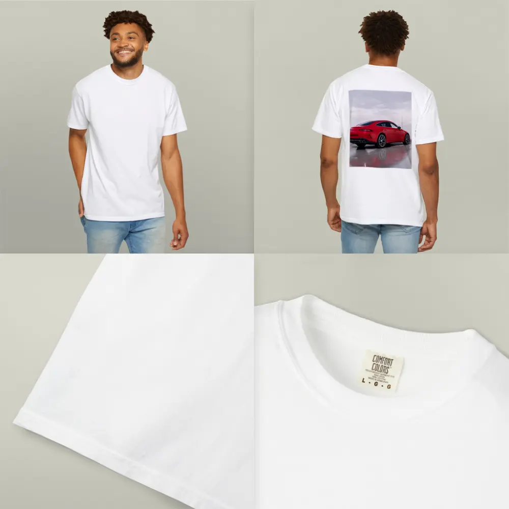 Mercedes AMG GT63 Red Coupe Wet Pavement – T-Shirts