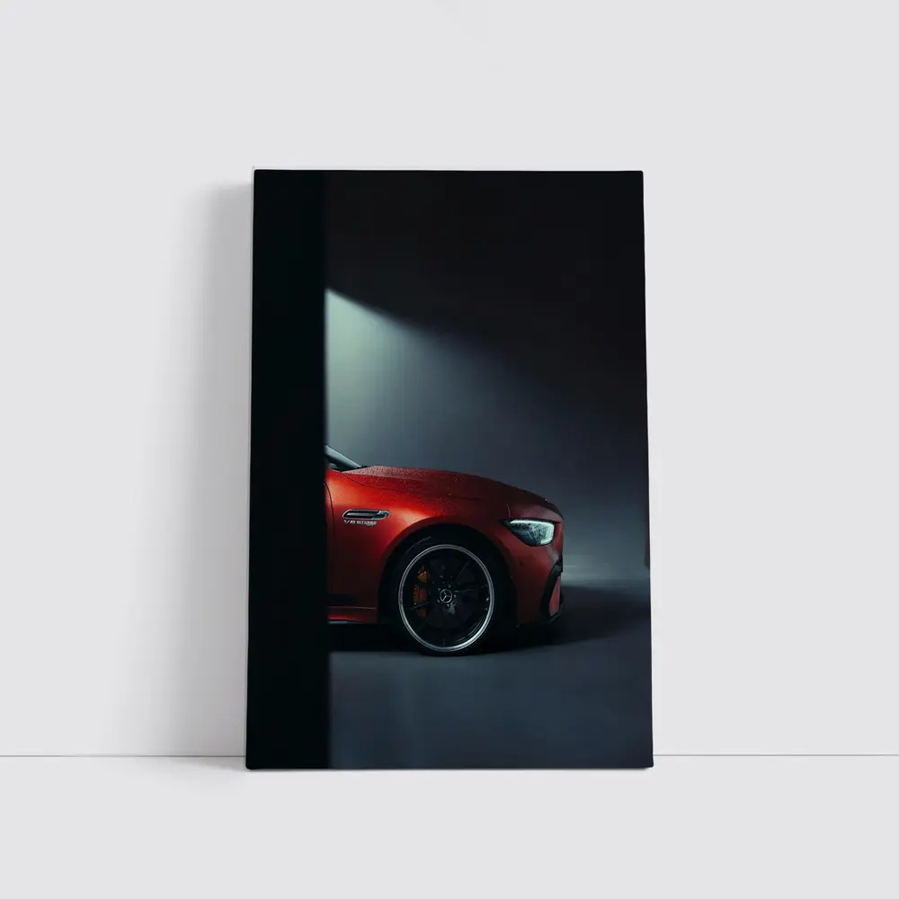 Mercedes AMG GT Red Dark Studio Shot – Wall Art