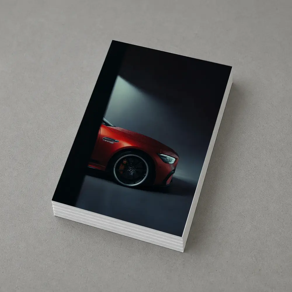 Mercedes AMG GT Red Dark Studio Shot – Postcards