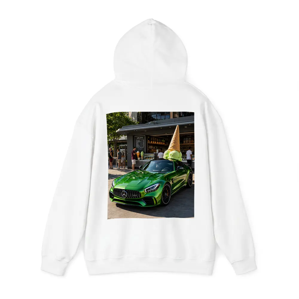 Mercedes AMG GT Green Outside Gelato Shop – Hoodies