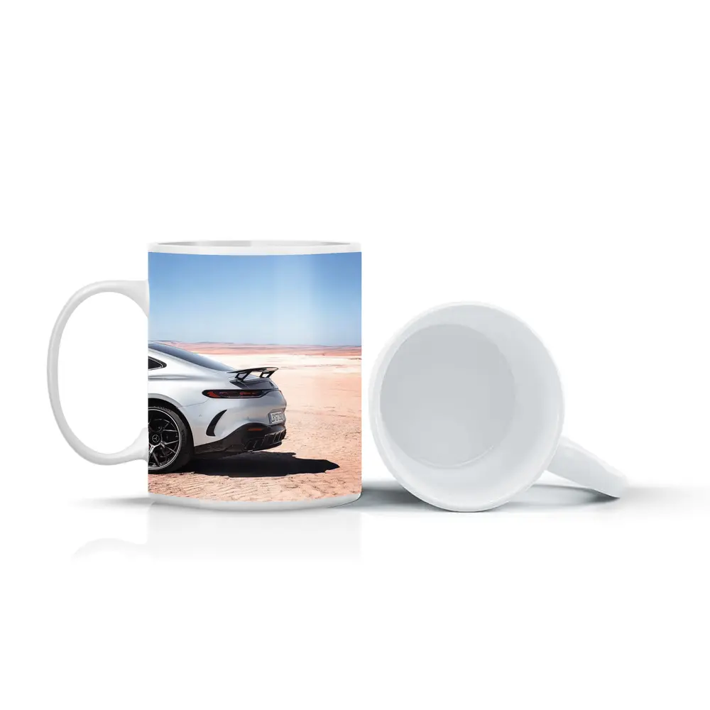 Mercedes AMG GT Desert Landscape Rear View – Mugs