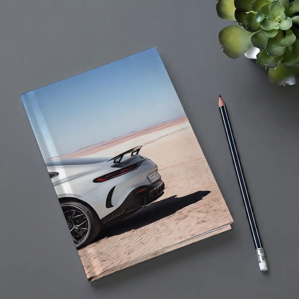 Mercedes AMG GT Desert Landscape Rear View – Notebooks