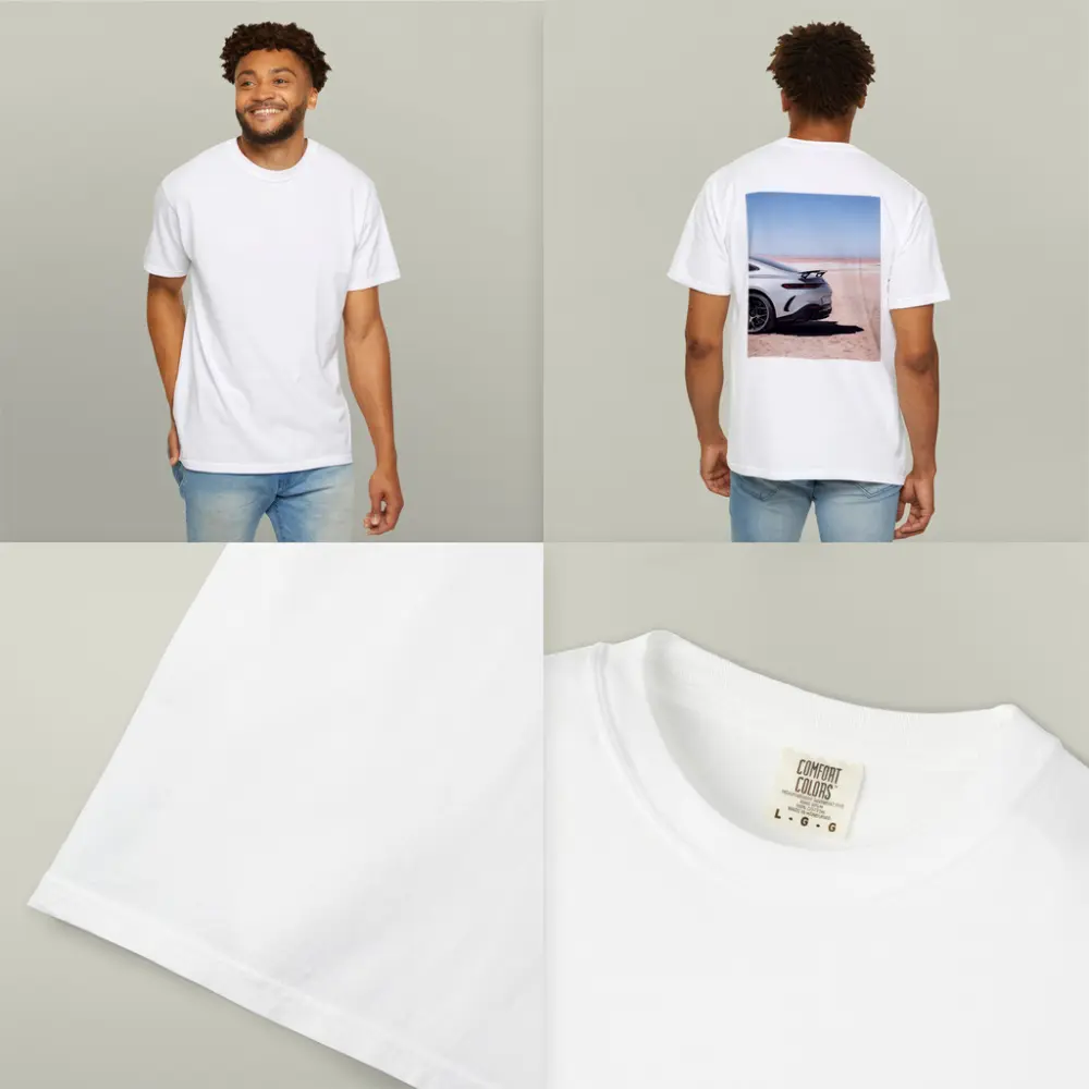 Mercedes AMG GT Desert Landscape Rear View – T-Shirts