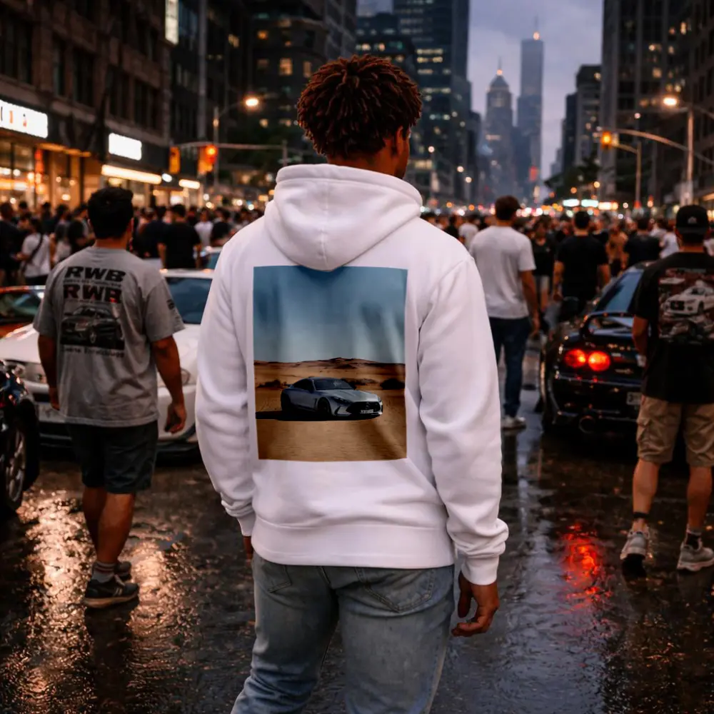 Mercedes AMG GT Silver Desert Sand Dunes – Hoodies