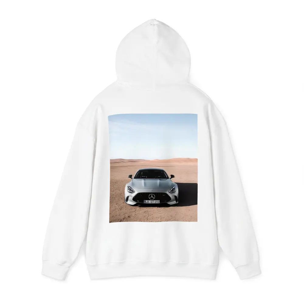 Mercedes AMG GT Silver Desert Front View – Hoodies