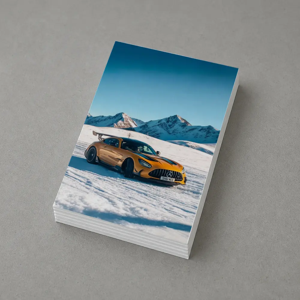 Mercedes AMG GT Black Snow Mountains – Postcards