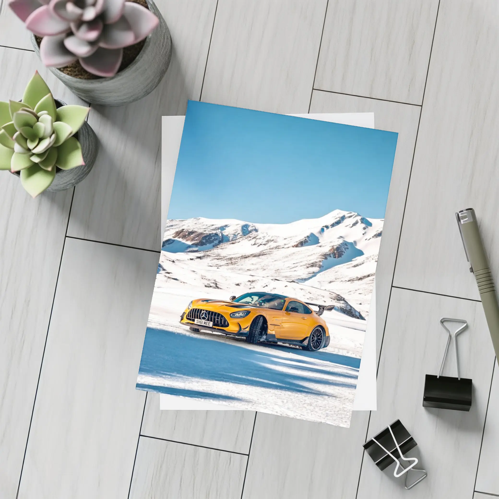 Mercedes AMG GT Black Series Snow Mountains – Postcards