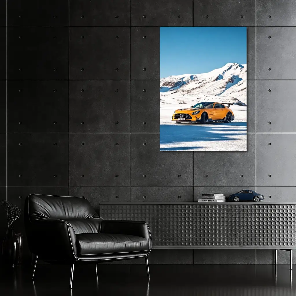 Mercedes AMG GT Black Series Snow Mountains – Wall Art