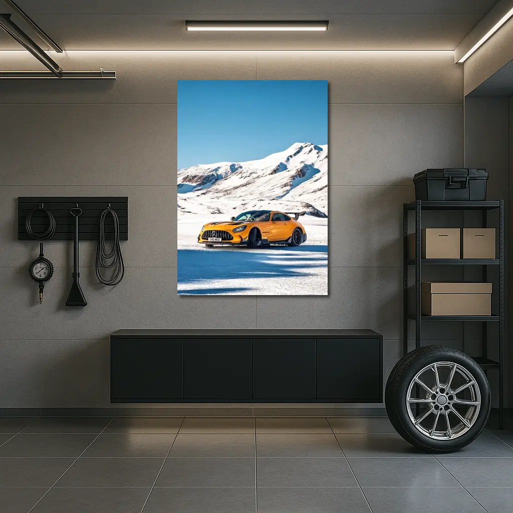 Mercedes AMG GT Black Series Snow Mountains – Wall Art
