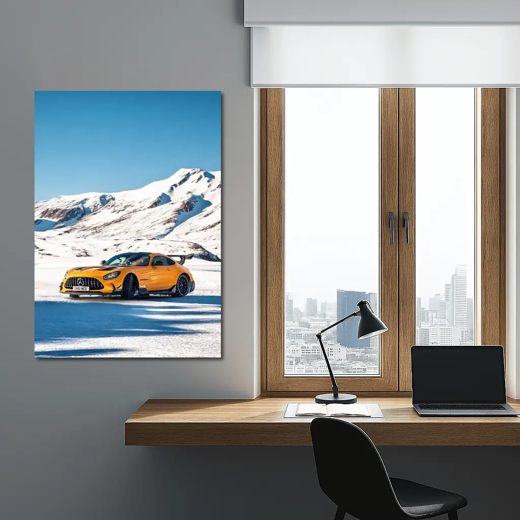 Mercedes AMG GT Black Series Snow Mountains – Wall Art