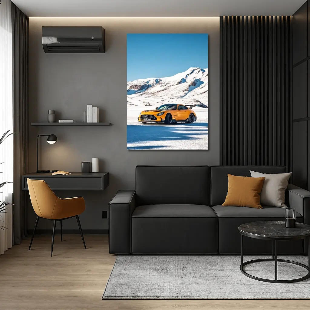 Mercedes AMG GT Black Series Snow Mountains – Wall Art