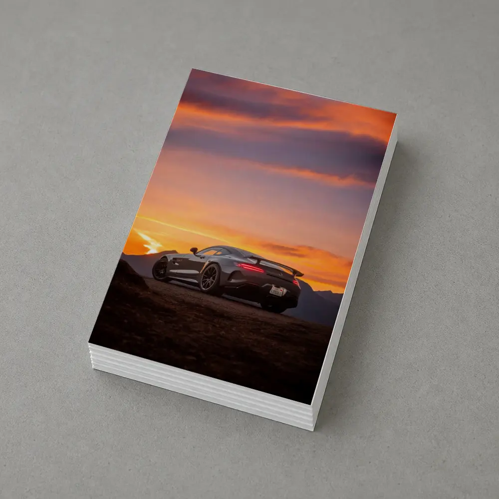 Mercedes AMG GT R Fiery Sunset Sky – Postcards