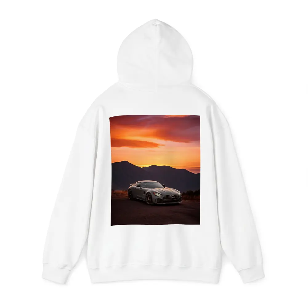 Mercedes AMG GT R Fiery Sunset Mountains – Hoodies