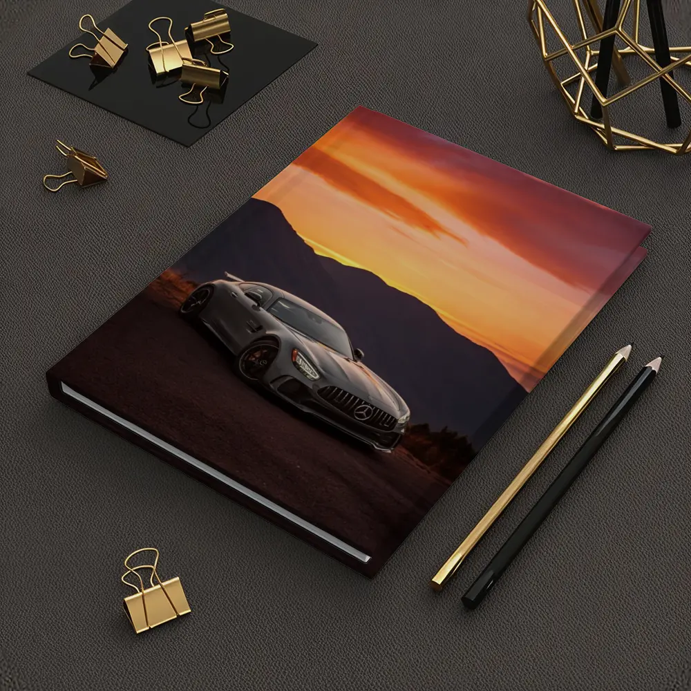 Mercedes AMG GT R Fiery Sunset Mountains – Notebooks