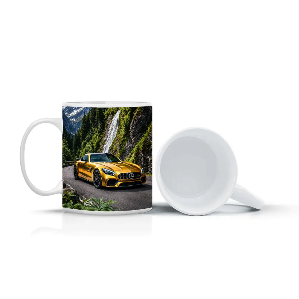 Mercedes AMG GT Gold Mountain Waterfall Road – Mugs