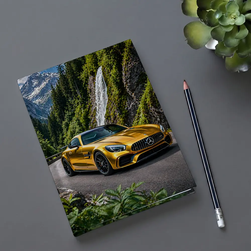 Mercedes AMG GT Gold Mountain Waterfall Road – Notebooks