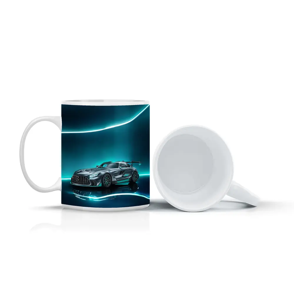 Mercedes AMG GT2 Neon Teal Studio – Mugs