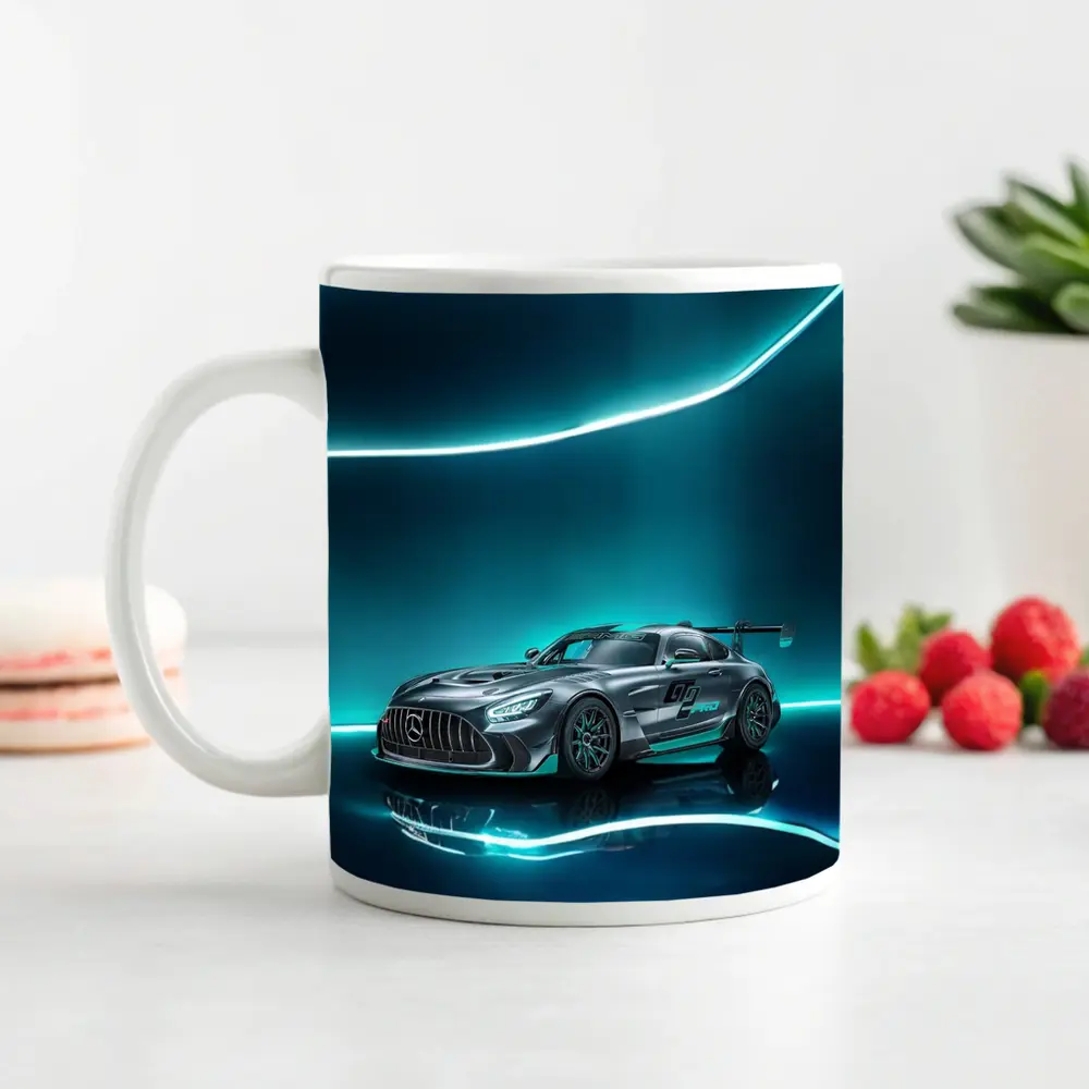 Mercedes AMG GT2 Neon Teal Studio – Mugs