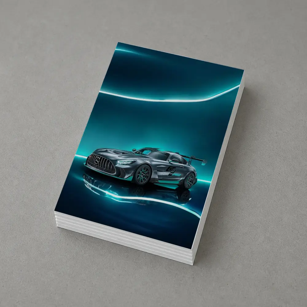 Mercedes AMG GT2 Neon Teal Studio – Postcards