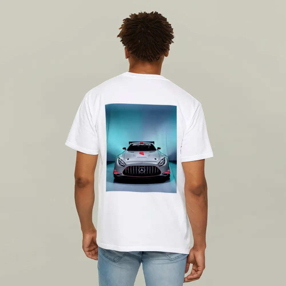 Mercedes AMG GT3 Silver Studio Front View – T-Shirts