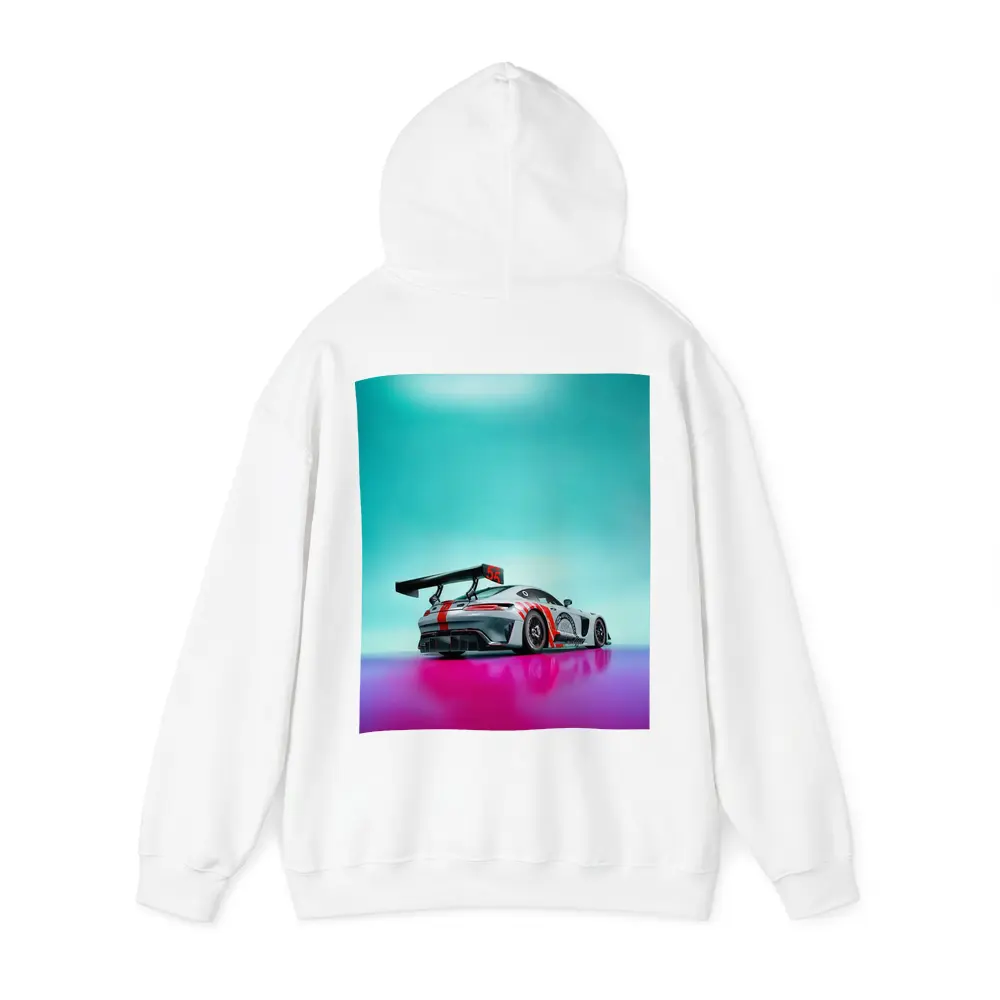 Mercedes AMG GT3 Racing Car Neon Background – Hoodies