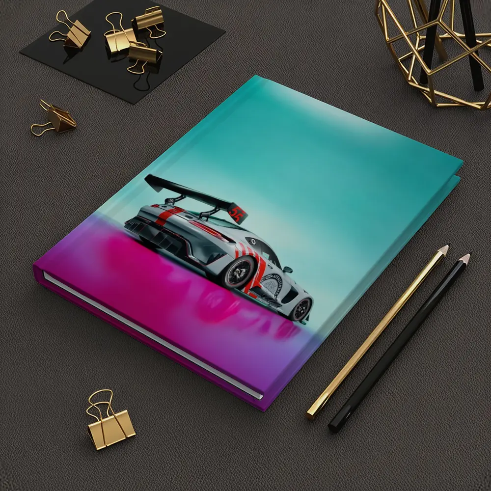 Mercedes AMG GT3 Racing Car Neon Background – Notebooks