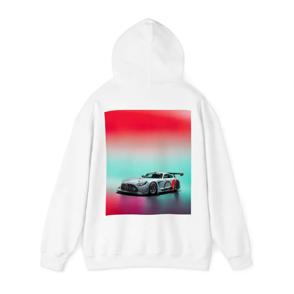 Mercedes AMG GT3 Racing Car Neon Background – Hoodies