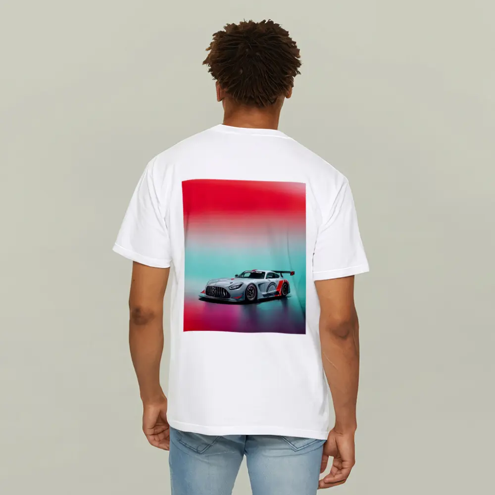 Mercedes AMG GT3 Racing Car Neon Background – T-Shirts