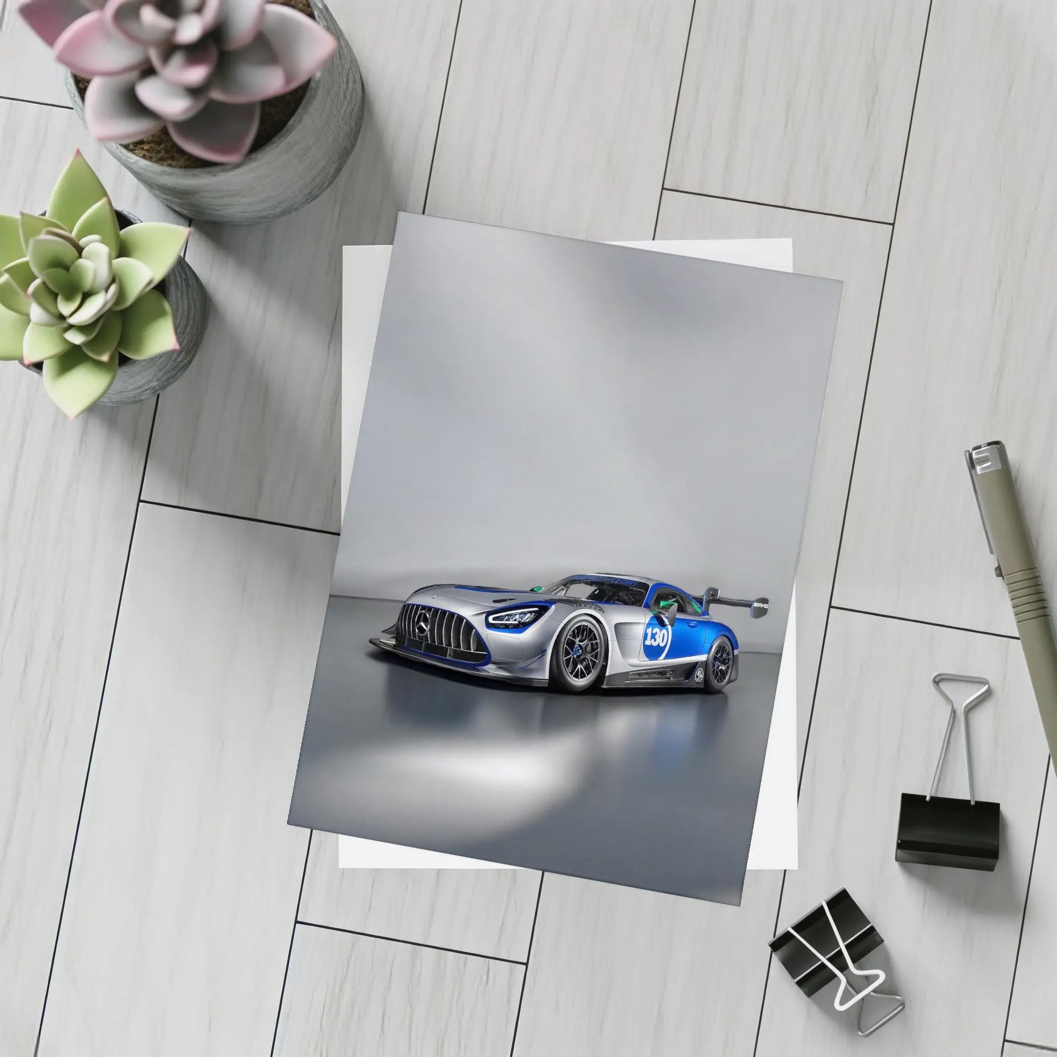 Mercedes AMG GT3 Race Car Studio Shot – Postcards