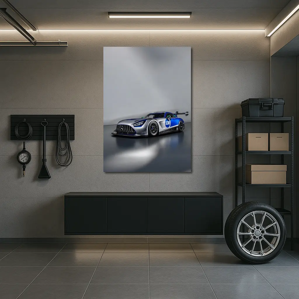 Mercedes AMG GT3 Race Car Studio Shot – Wall Art