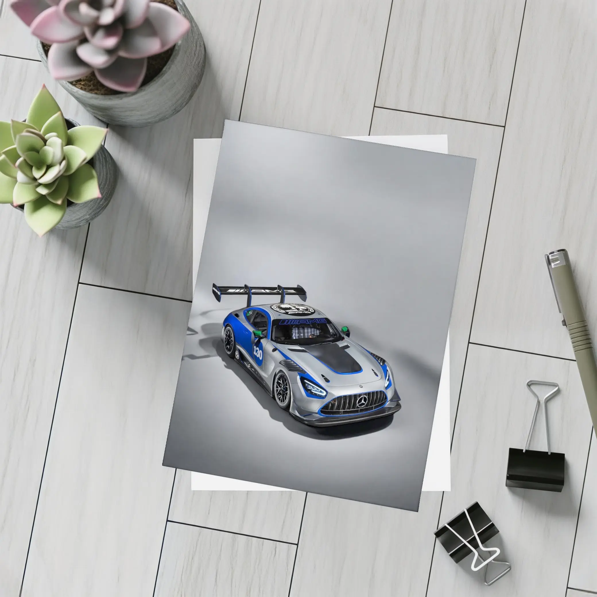 Mercedes AMG GT3 Racing Car Studio Shot – Postcards