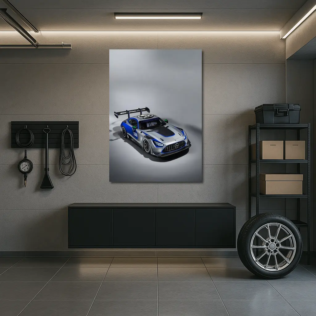 Mercedes AMG GT3 Racing Car Studio Shot – Wall Art