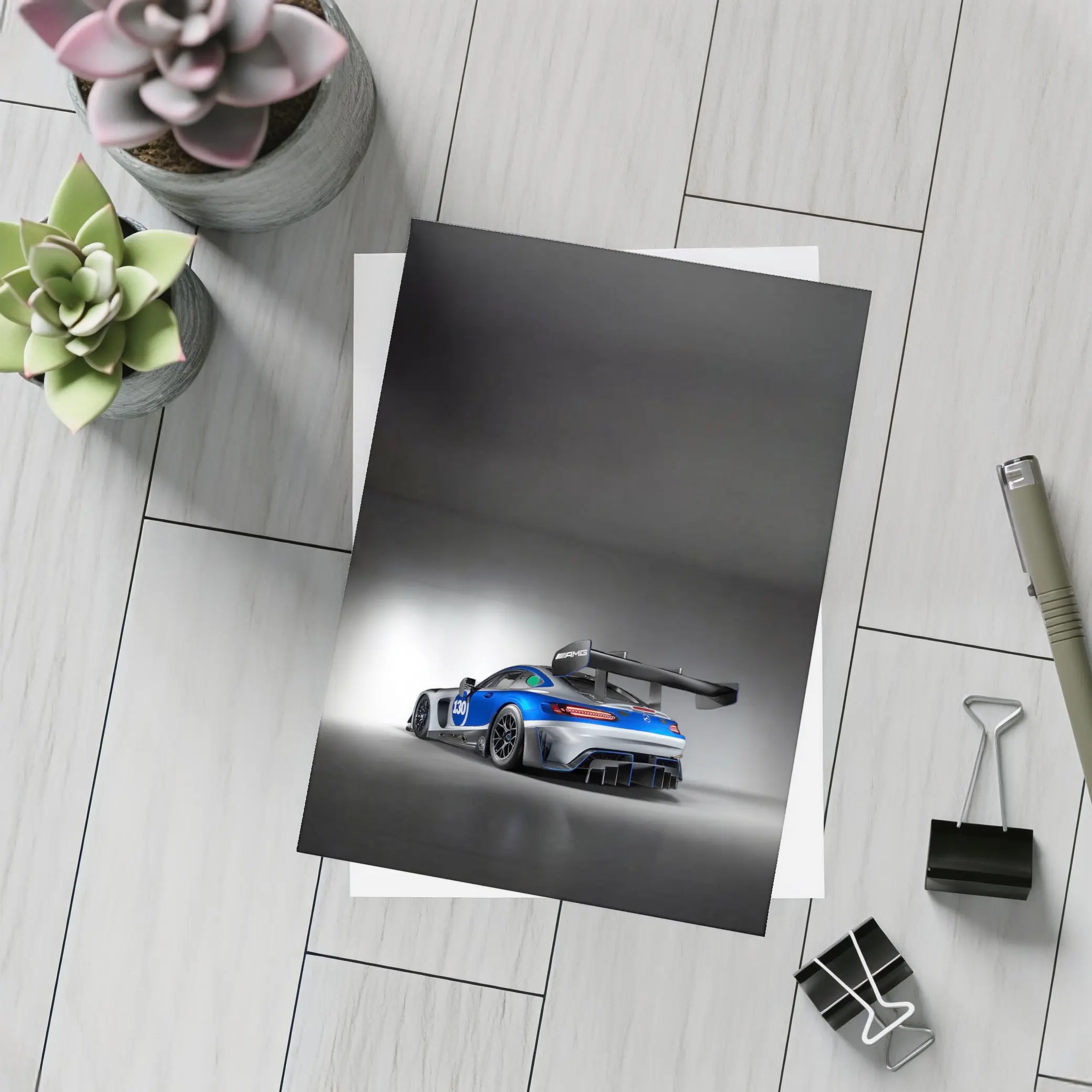 Mercedes AMG GT3 Race Car Studio Shot – Postcards