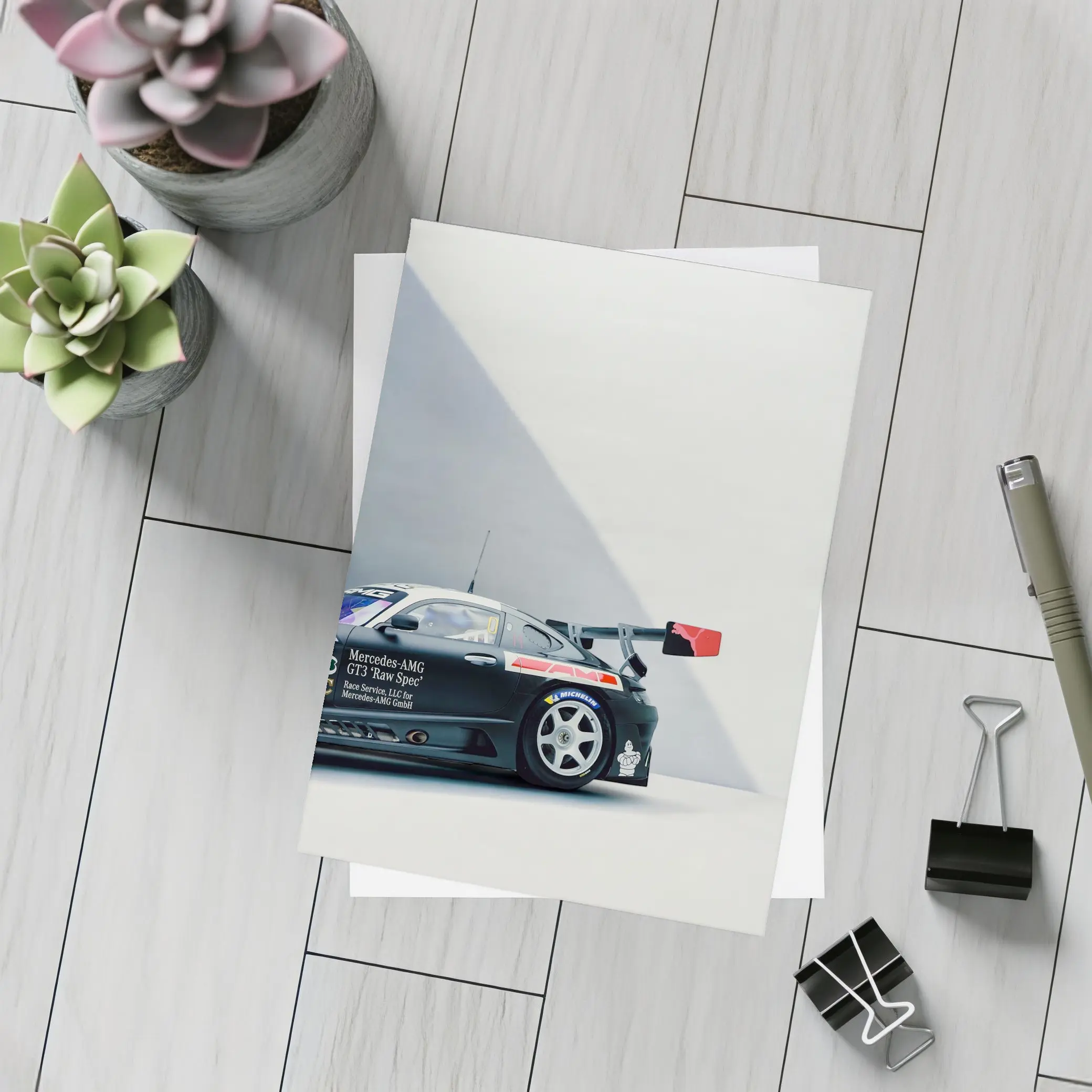 Mercedes AMG GT3 Race Car Studio Shot – Postcards