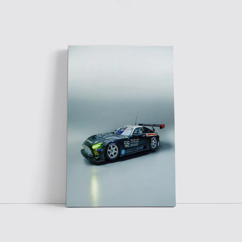 Mercedes AMG GT3 Race Car Dark Studio – Wall Art