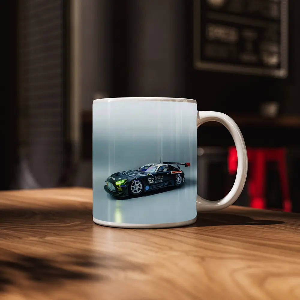 Mercedes AMG GT3 Race Car Dark Studio – Mugs