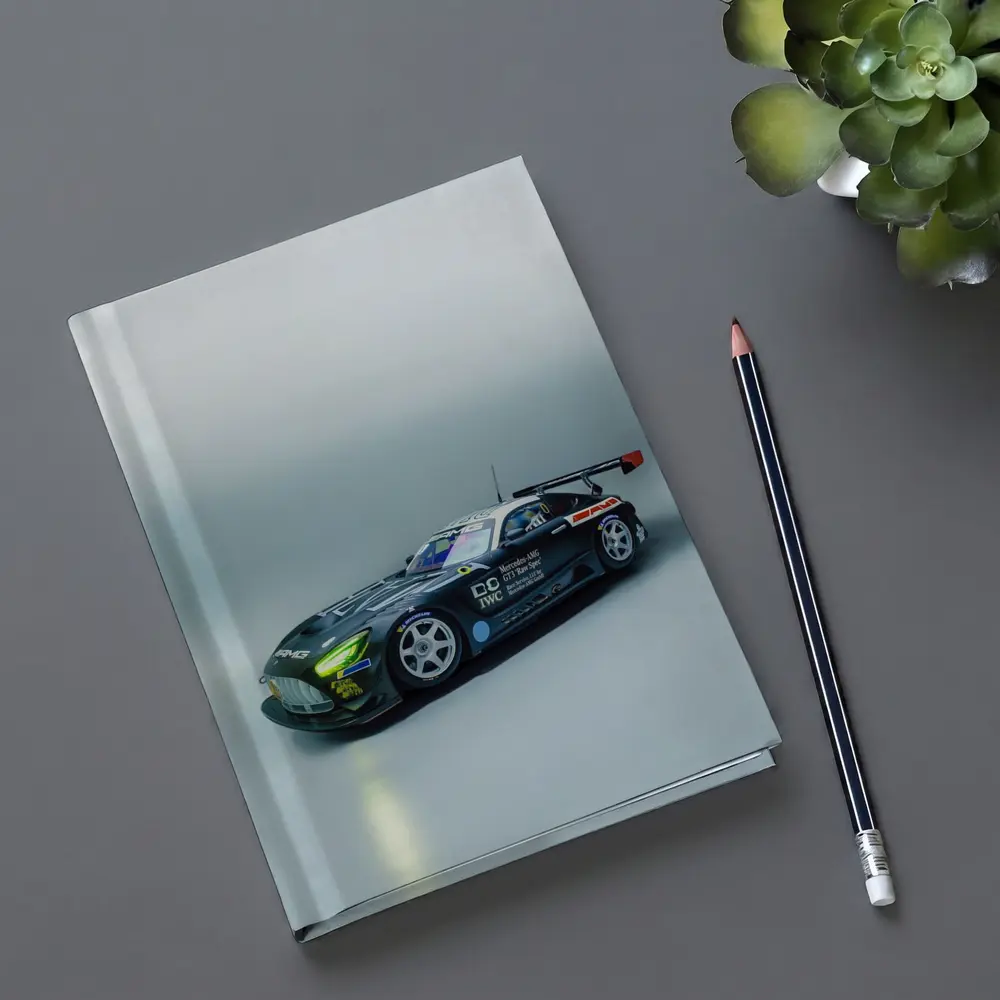 Mercedes AMG GT3 Race Car Dark Studio – Notebooks