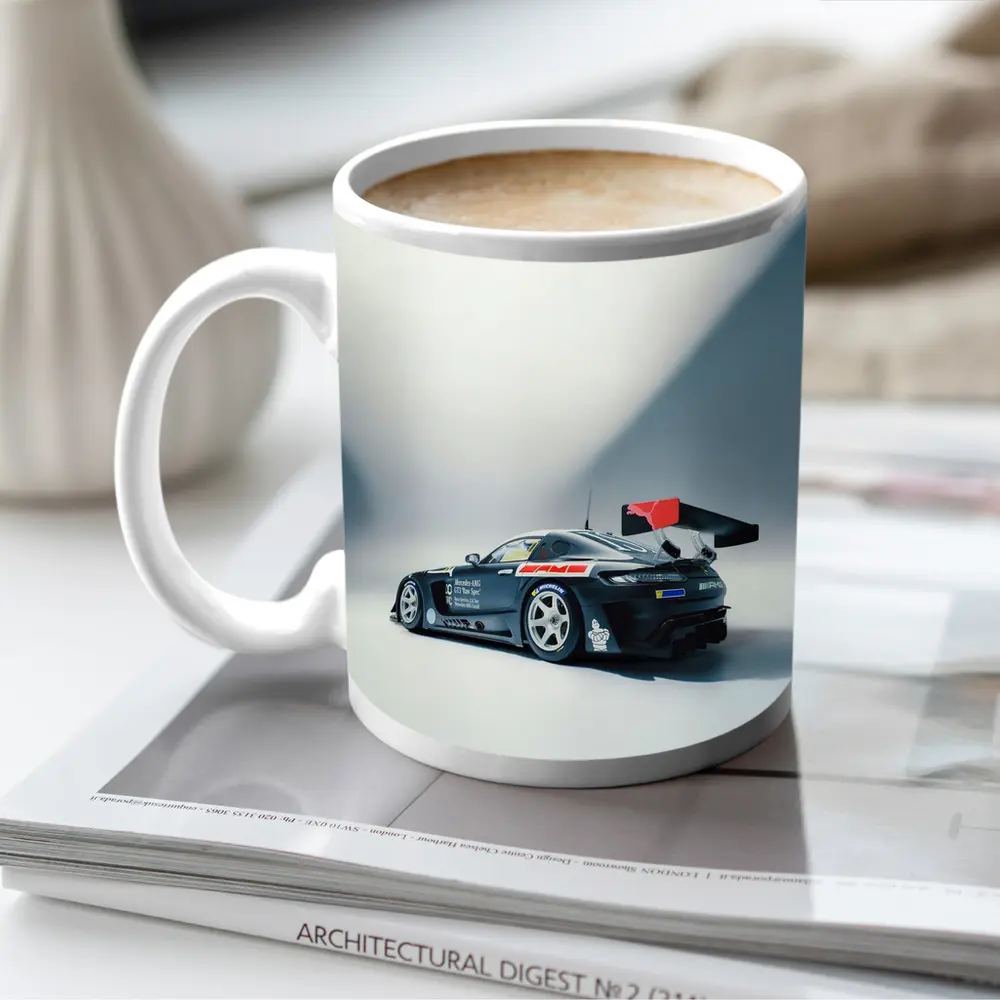 Mercedes AMG GT3 Race Car Gray Studio – Mugs