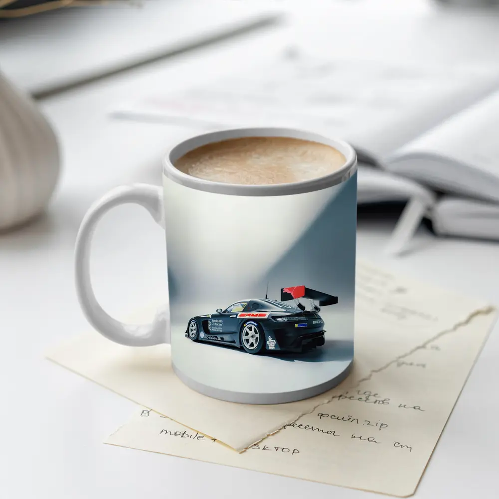 Mercedes AMG GT3 Race Car Gray Studio – Mugs