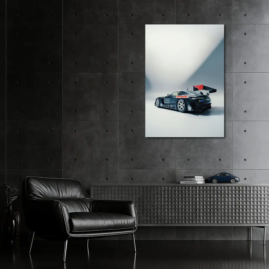 Mercedes AMG GT3 Race Car Gray Studio – Wall Art