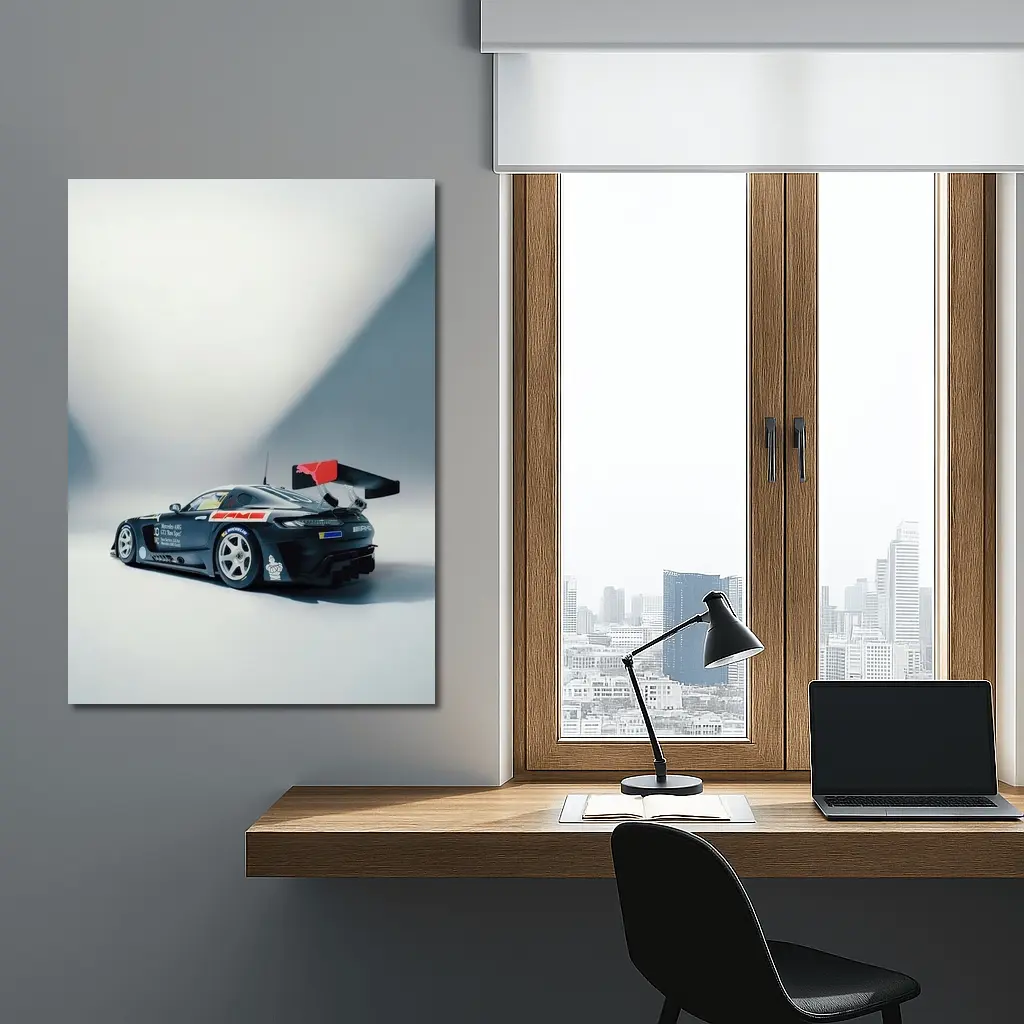 Mercedes AMG GT3 Race Car Gray Studio – Wall Art