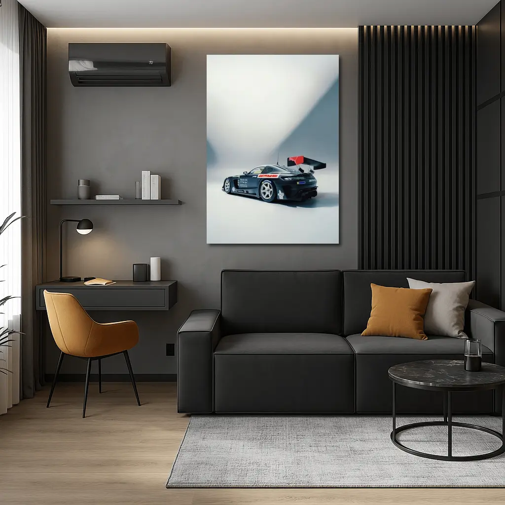 Mercedes AMG GT3 Race Car Gray Studio – Wall Art