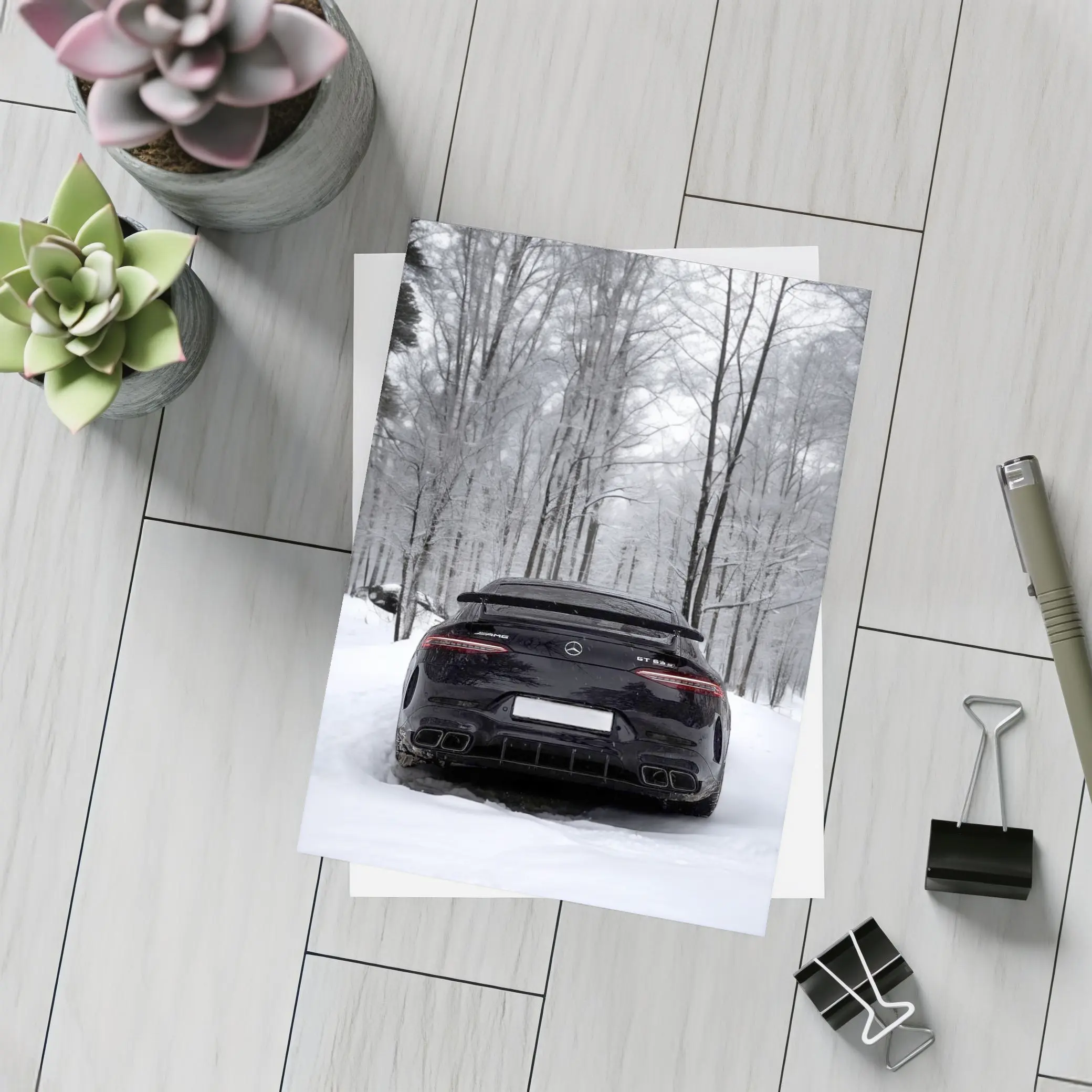 Mercedes AMG GT63 Black Snow Forest – Postcards