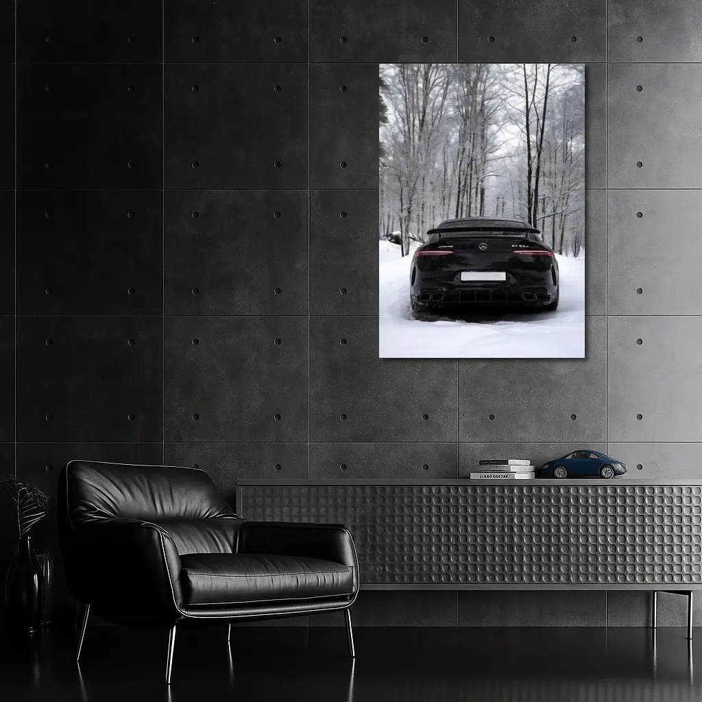 Mercedes AMG GT63 Black Snow Forest – Wall Art