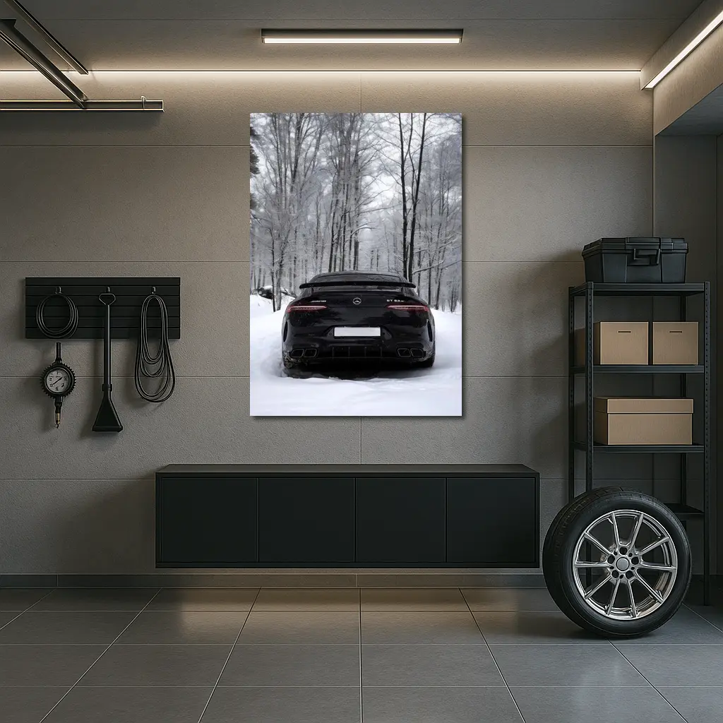 Mercedes AMG GT63 Black Snow Forest – Wall Art