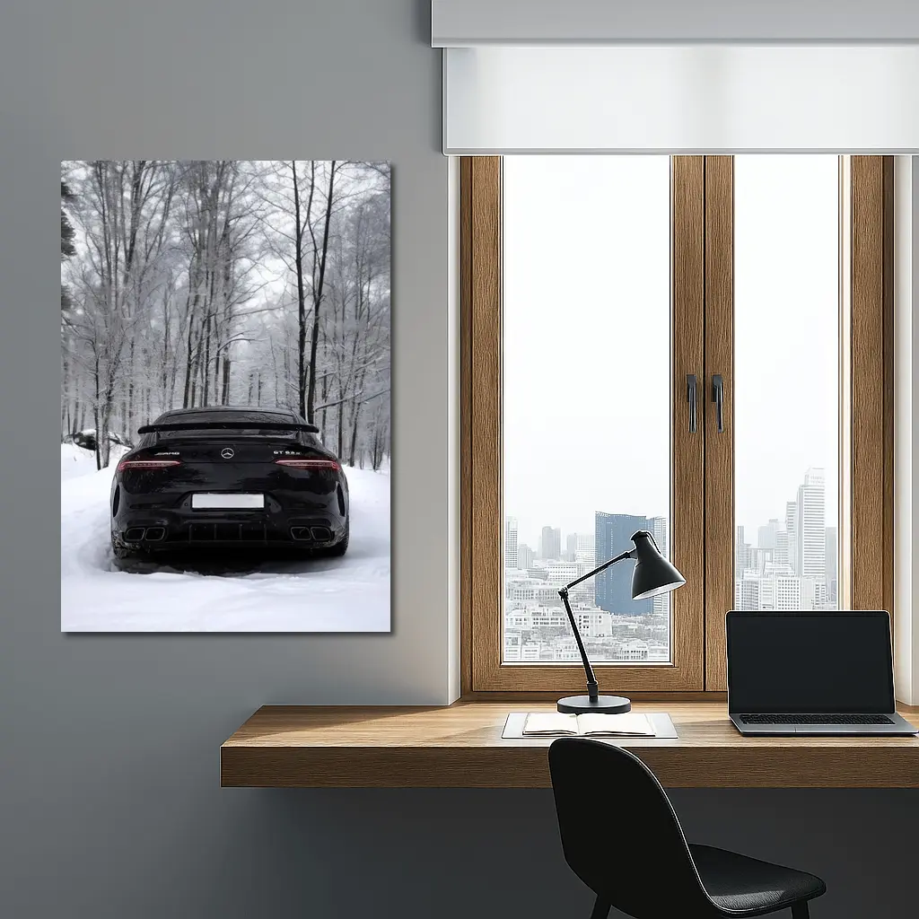 Mercedes AMG GT63 Black Snow Forest – Wall Art