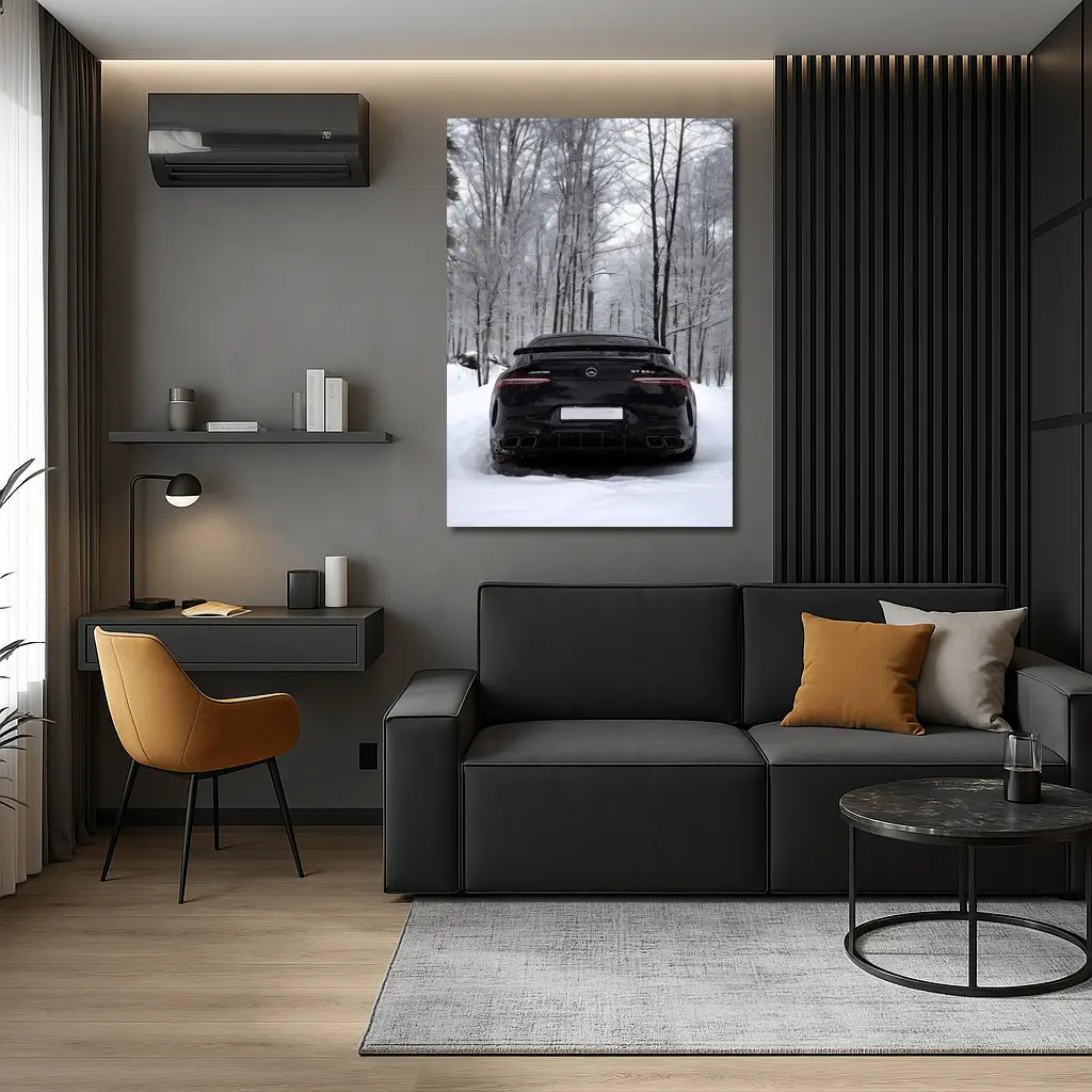 Mercedes AMG GT63 Black Snow Forest – Wall Art