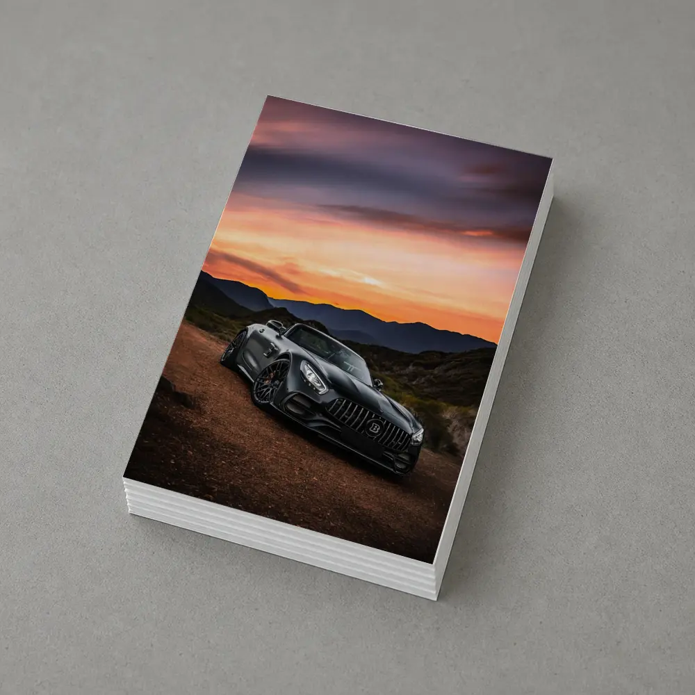 Mercedes AMG GT Roadster Sunset Mountain View – Postcards